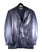 La Matta Classic black leather blazer