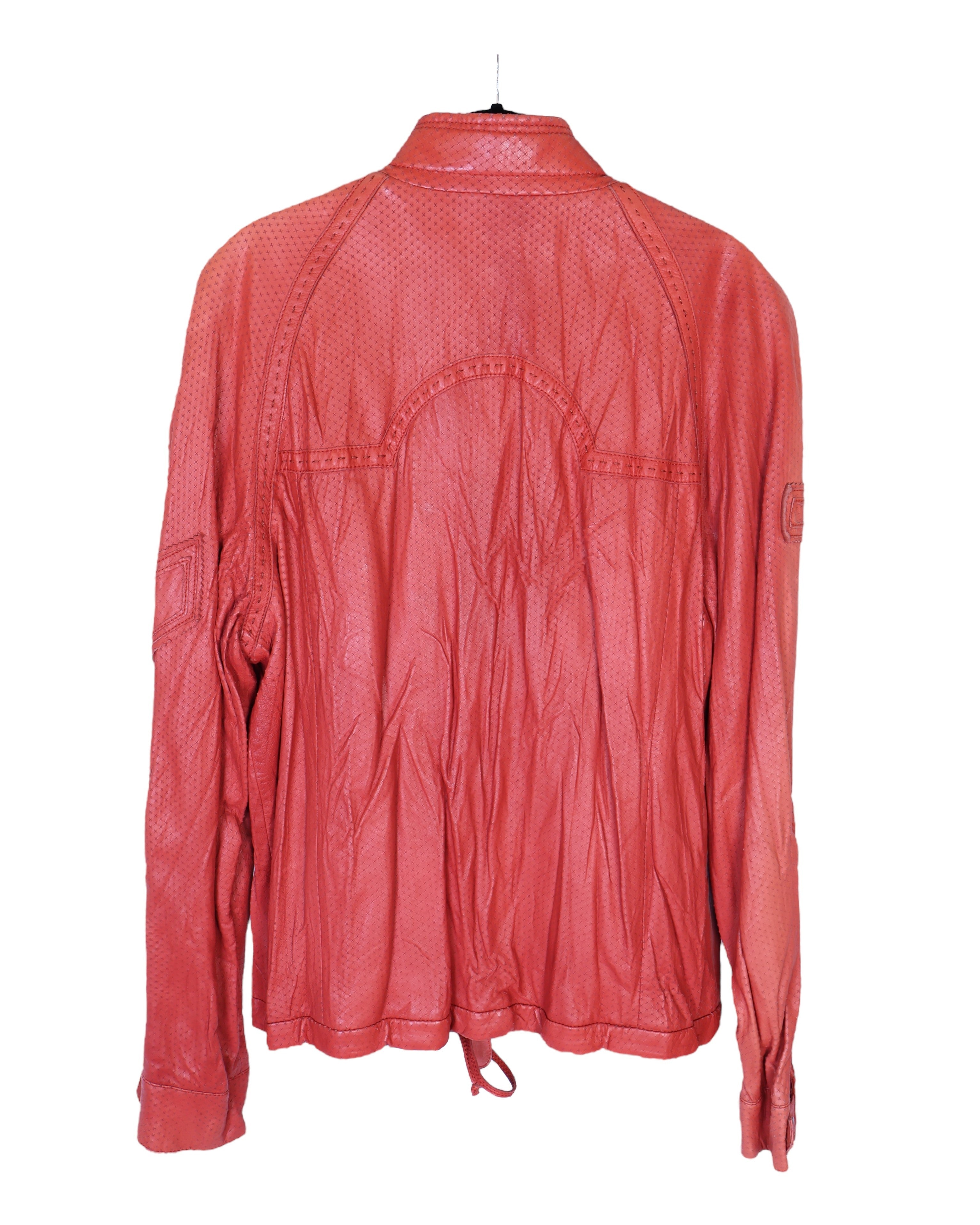 Roberto Cavalli red leather jacket