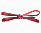 Dolce & Gabbana double strap deep red leather belt