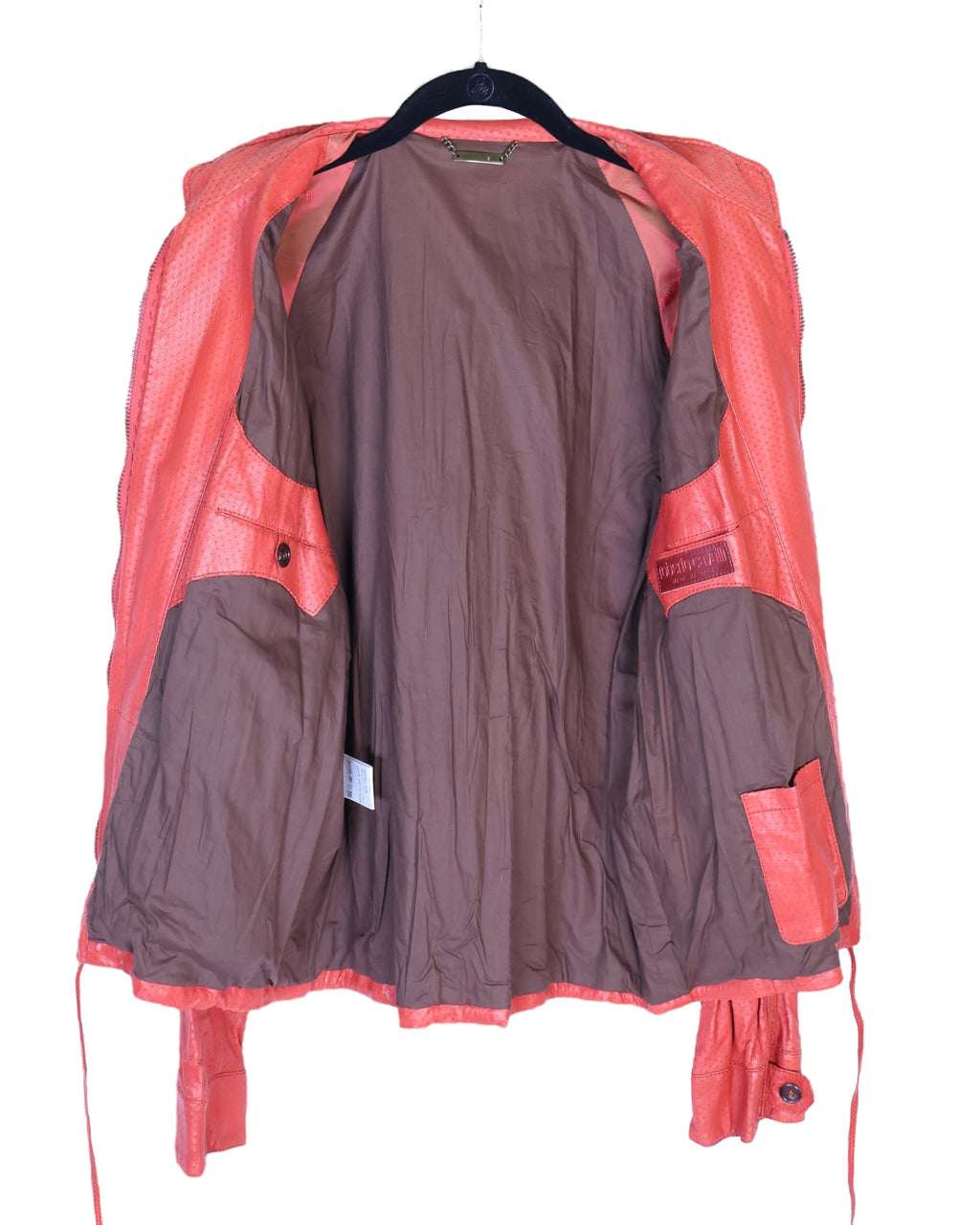Roberto Cavalli red leather jacket