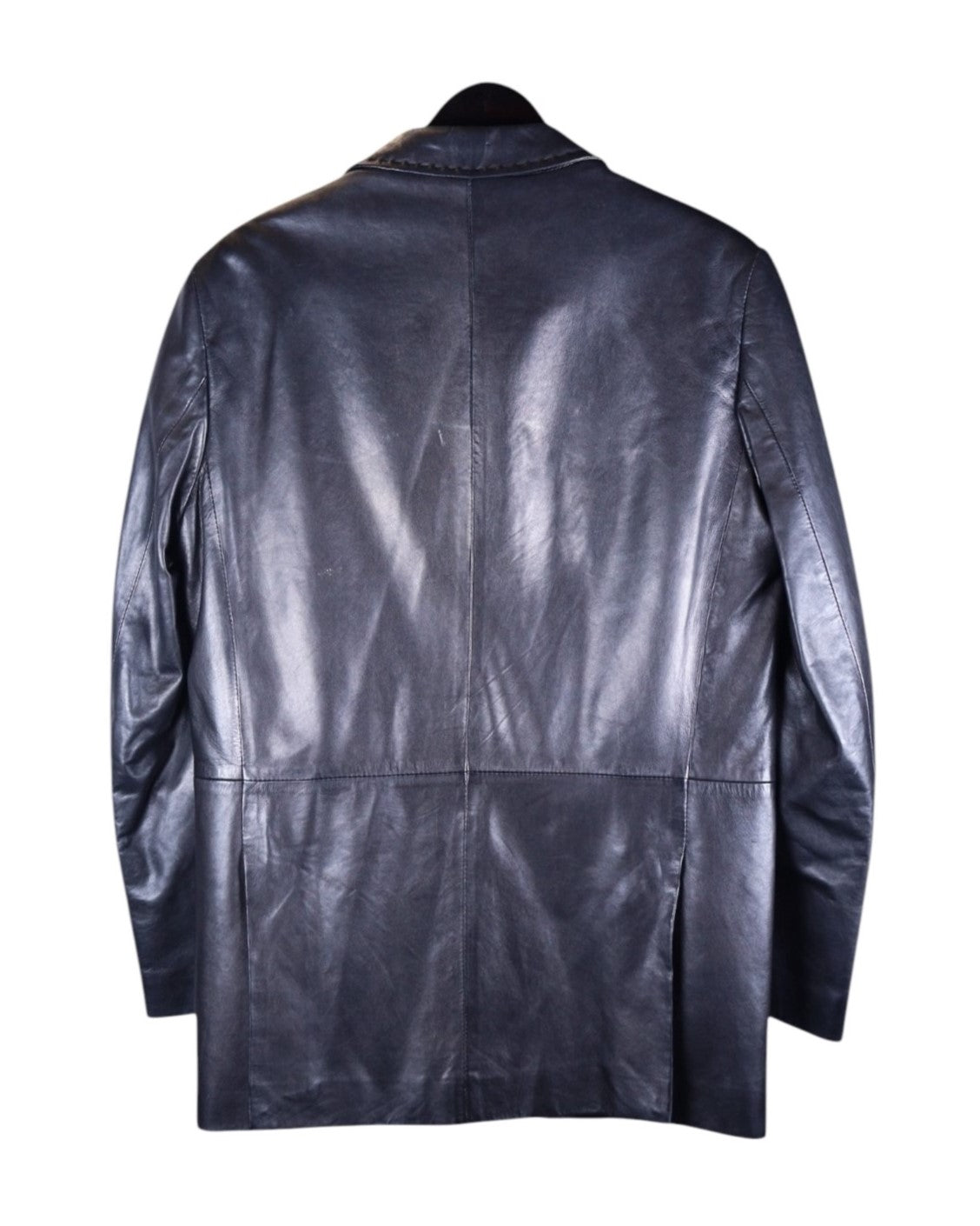 La Matta Classic black leather blazer