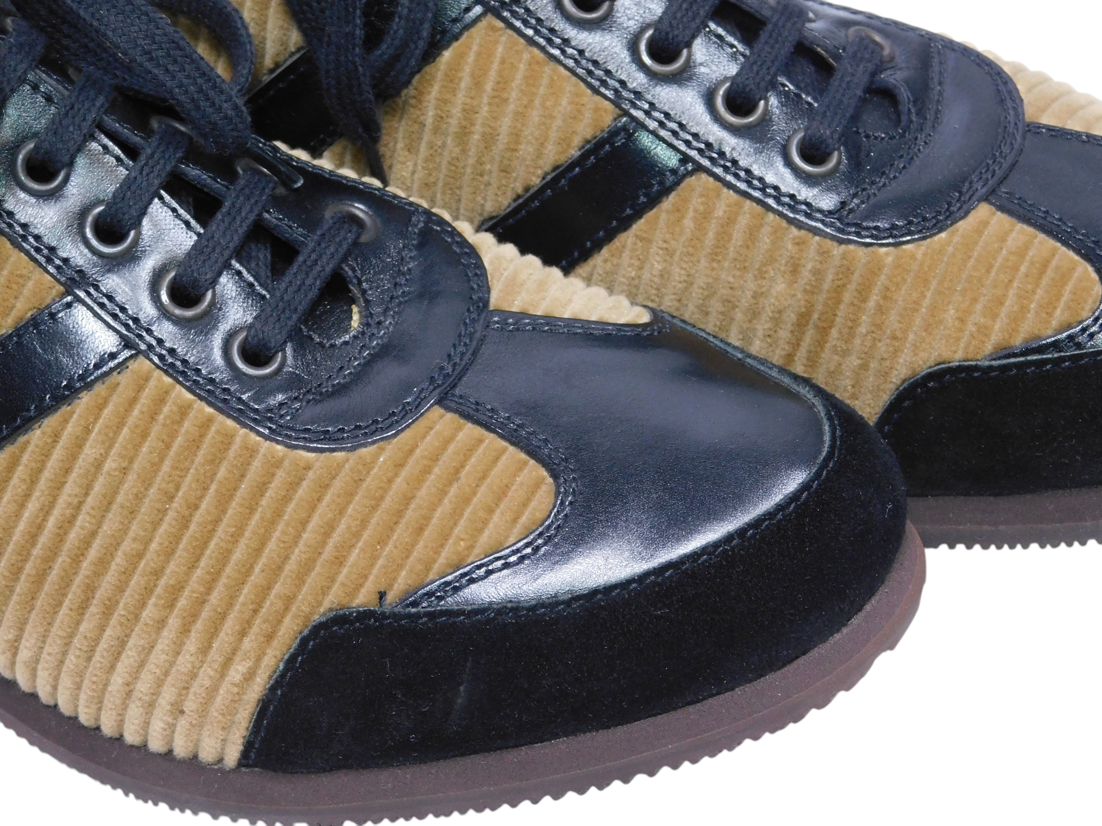 Dolce Gabbana brown and beige leather shoes