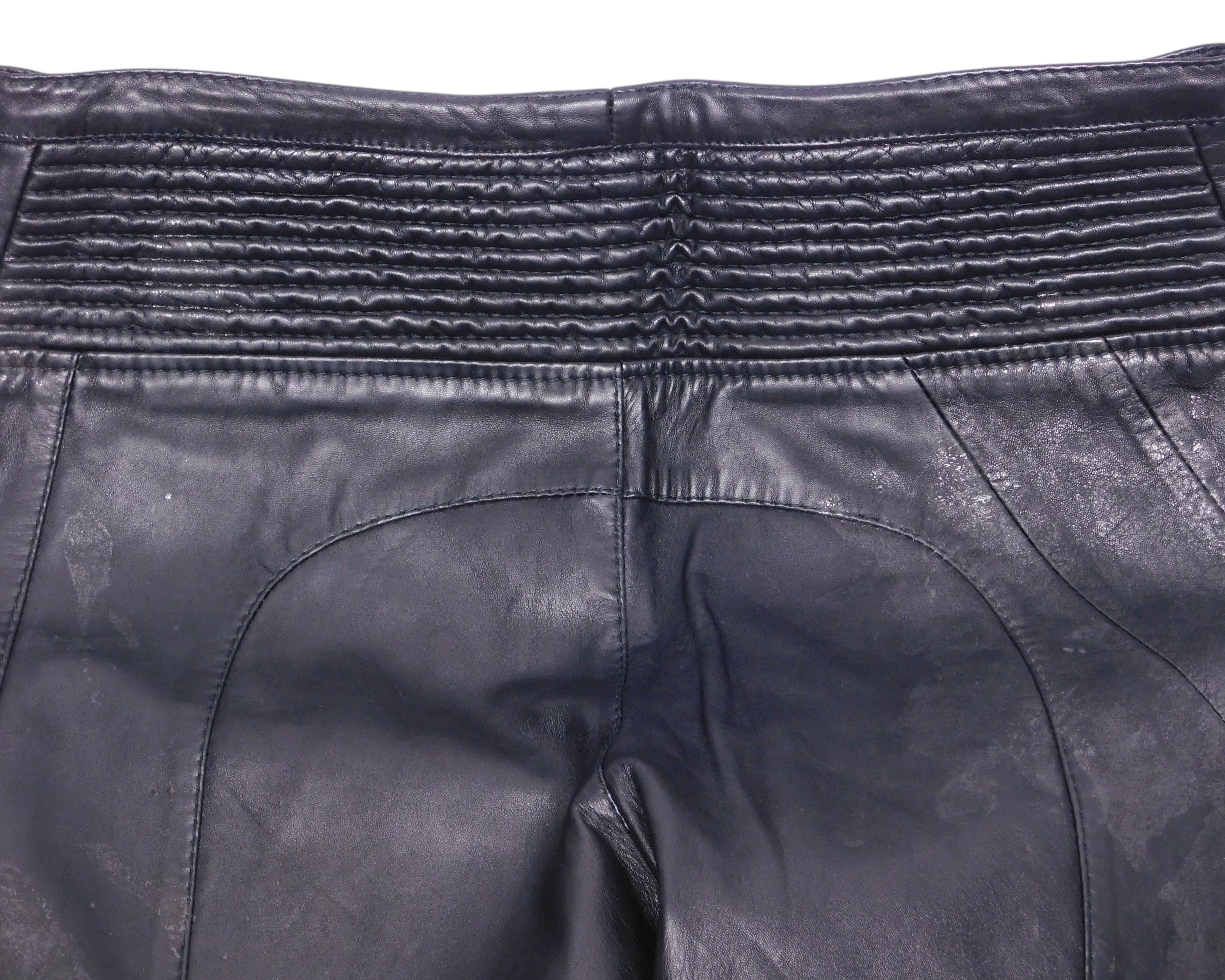 Gianfranco Ferre padded leather pants