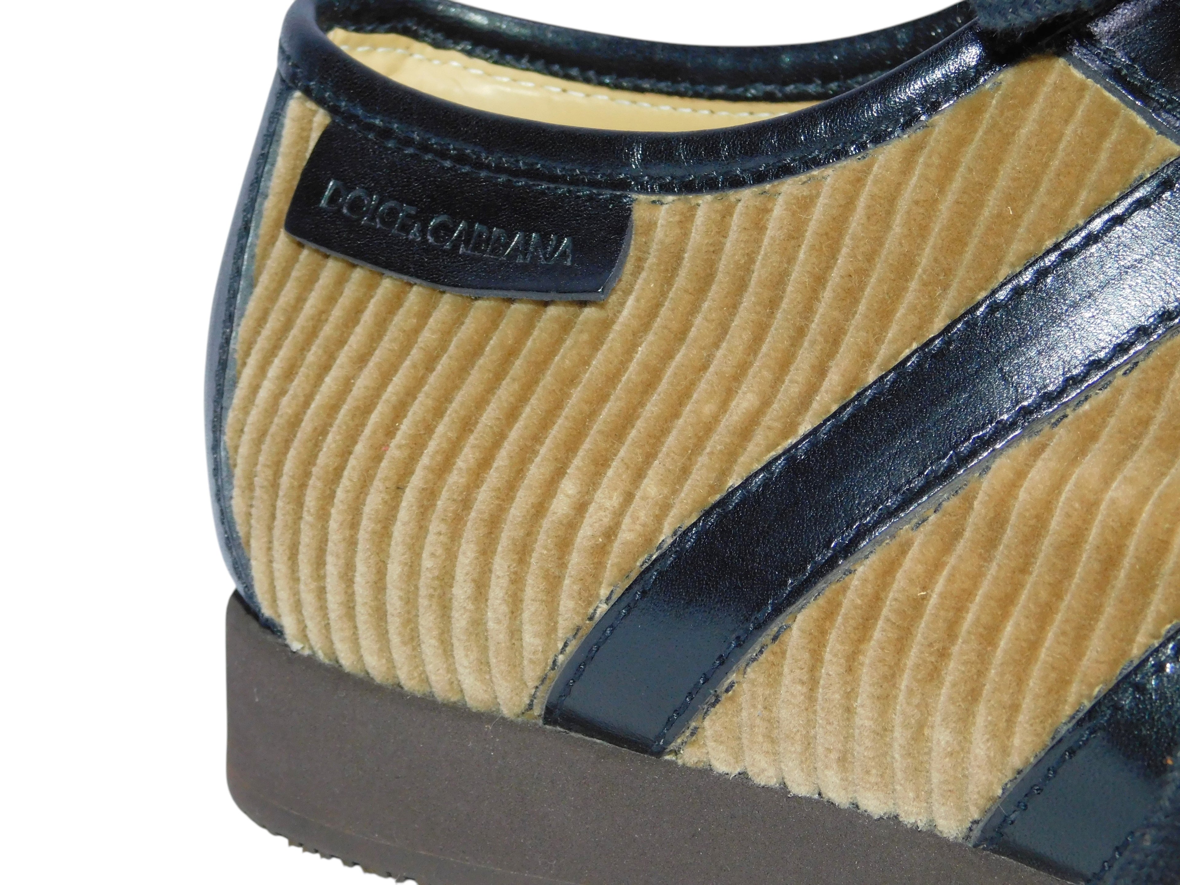 Dolce Gabbana brown and beige leather shoes