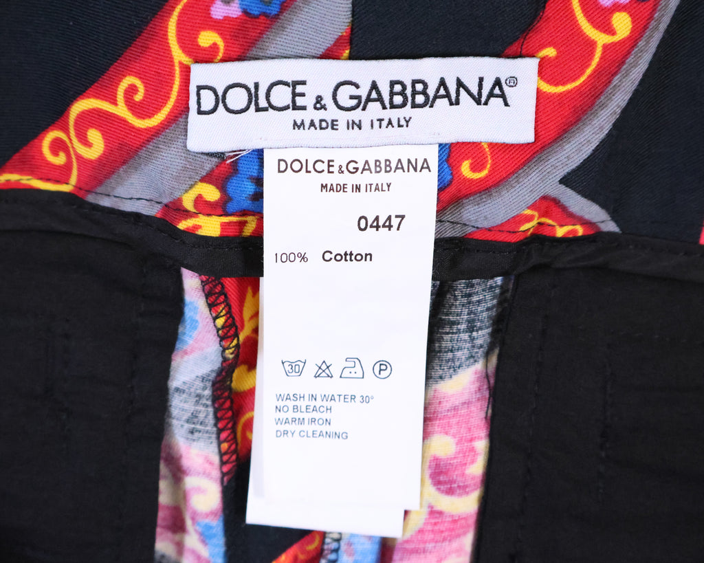 Dolce and Gabbana 90s graphic print trousers