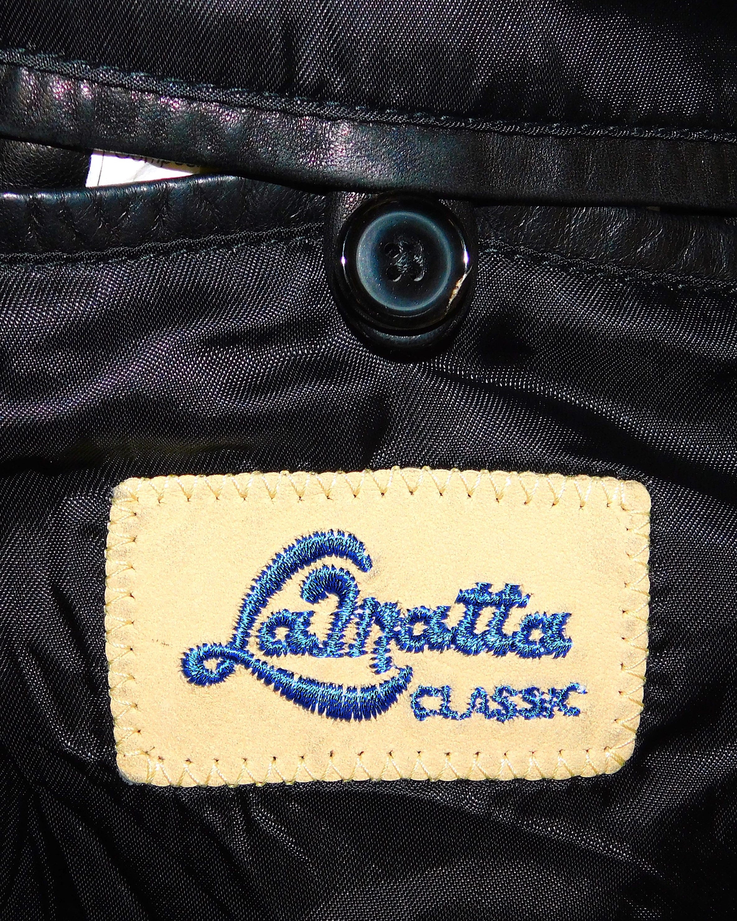 La Matta Classic black leather blazer
