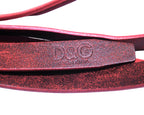 Dolce & Gabbana double strap deep red leather belt