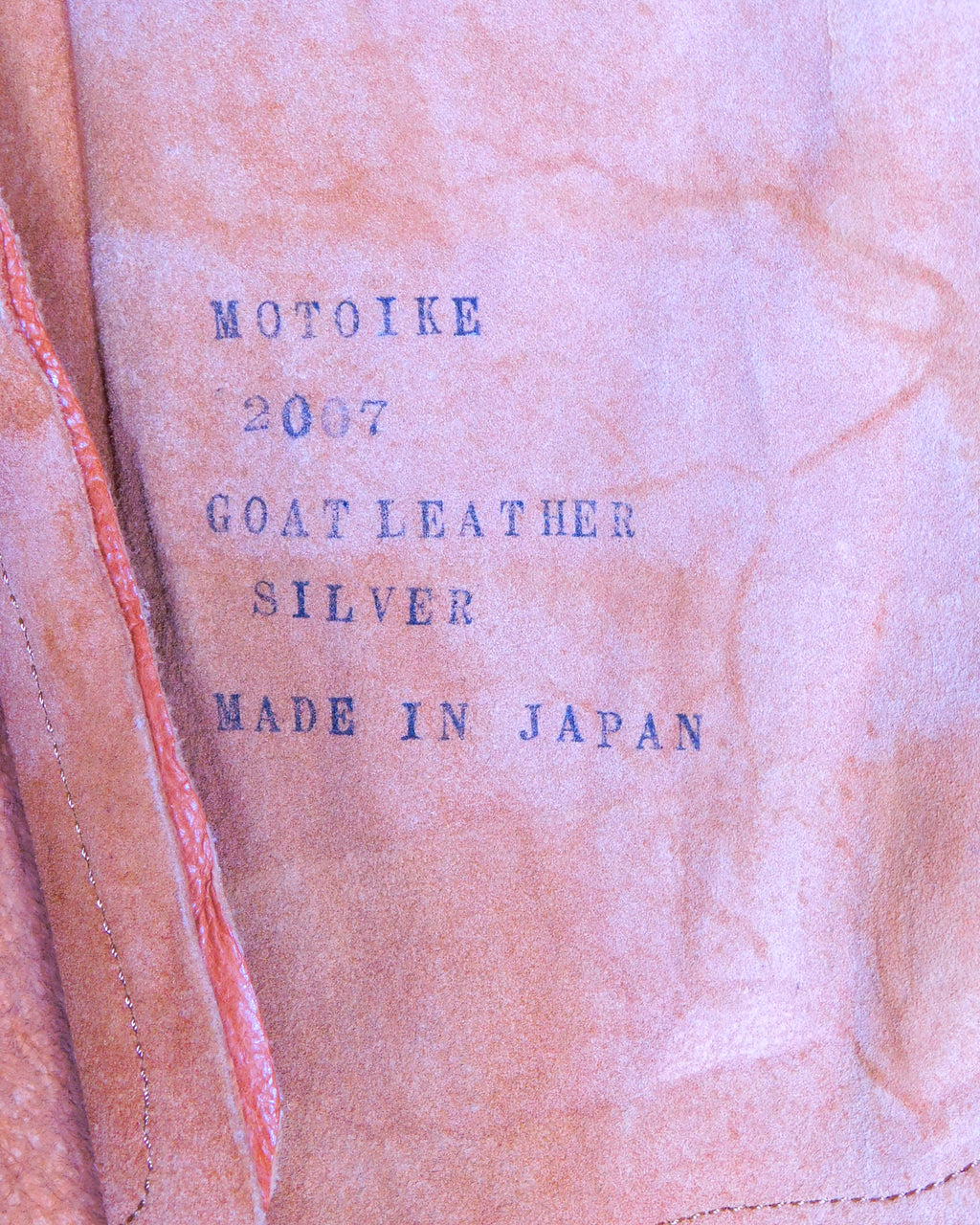 Motoike 2007 goat leather art Jacket