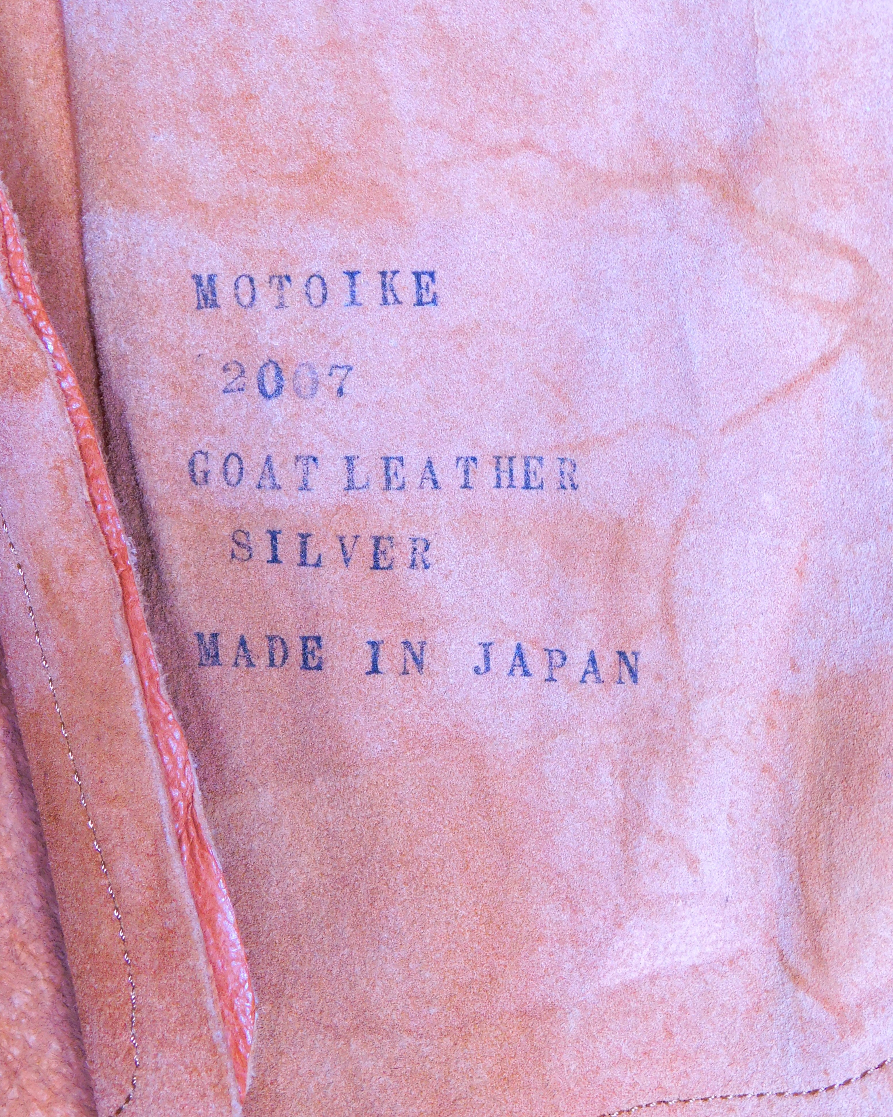 Motoike 2007 goat leather art Jacket