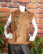 Christian Peau tan-beige leather vest