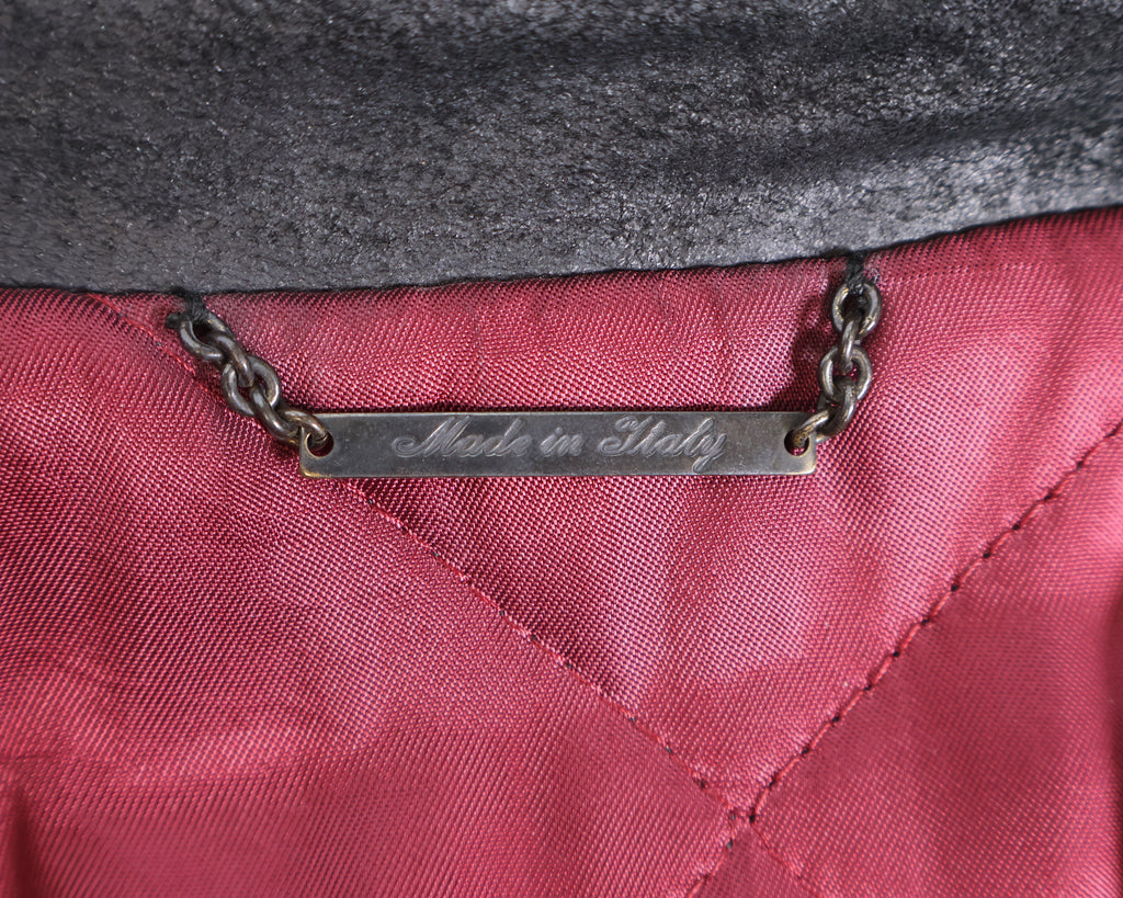 La Matta leather Jacket with metallic embellishment