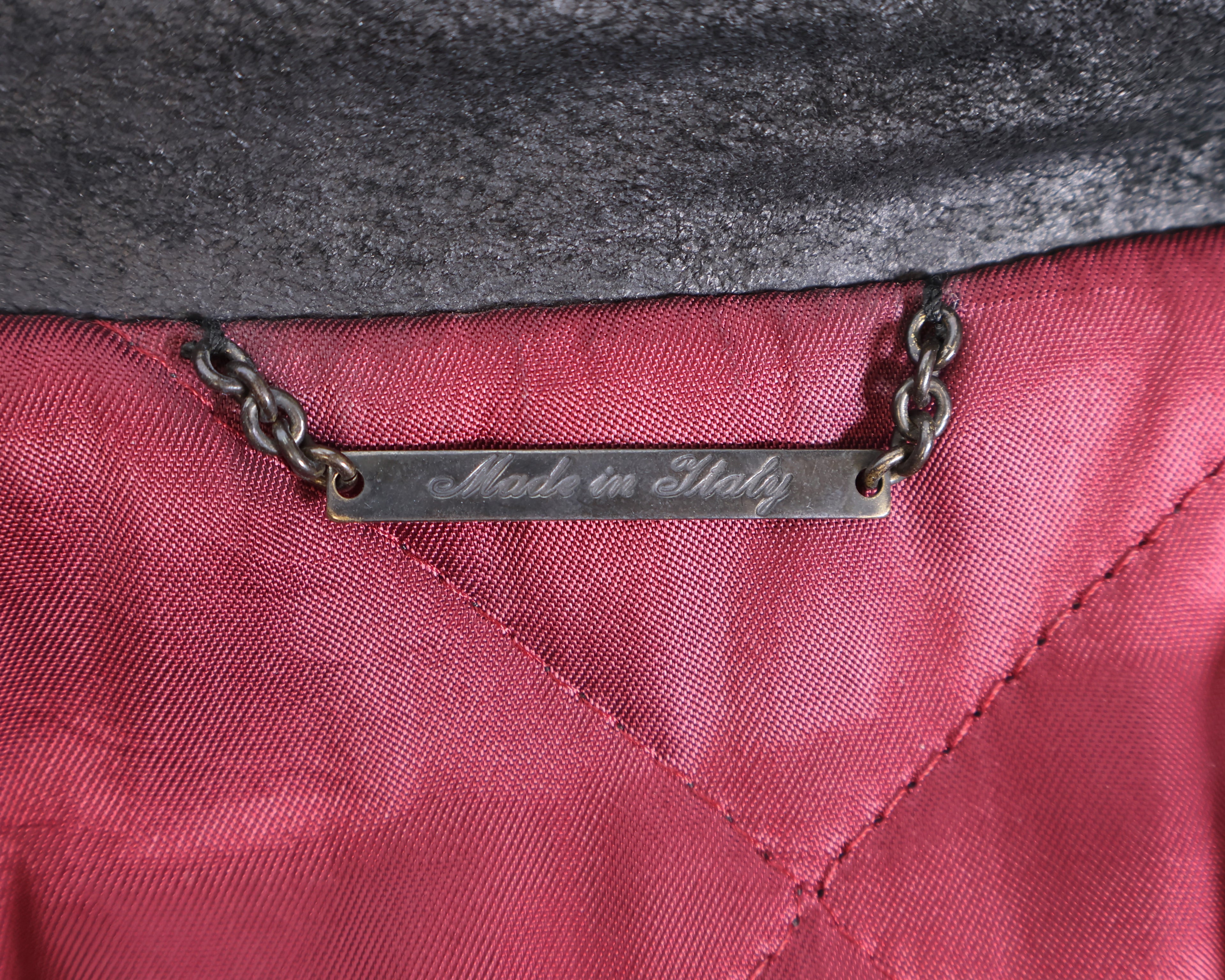 La Matta leather Jacket with metallic embellishment