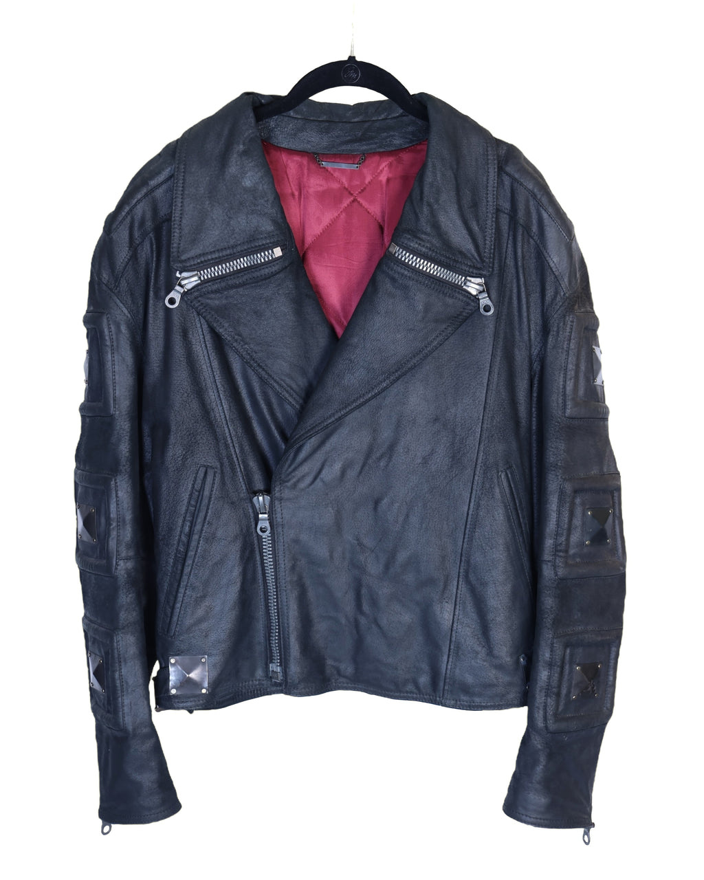 La Matta leather Jacket with metallic embellishment