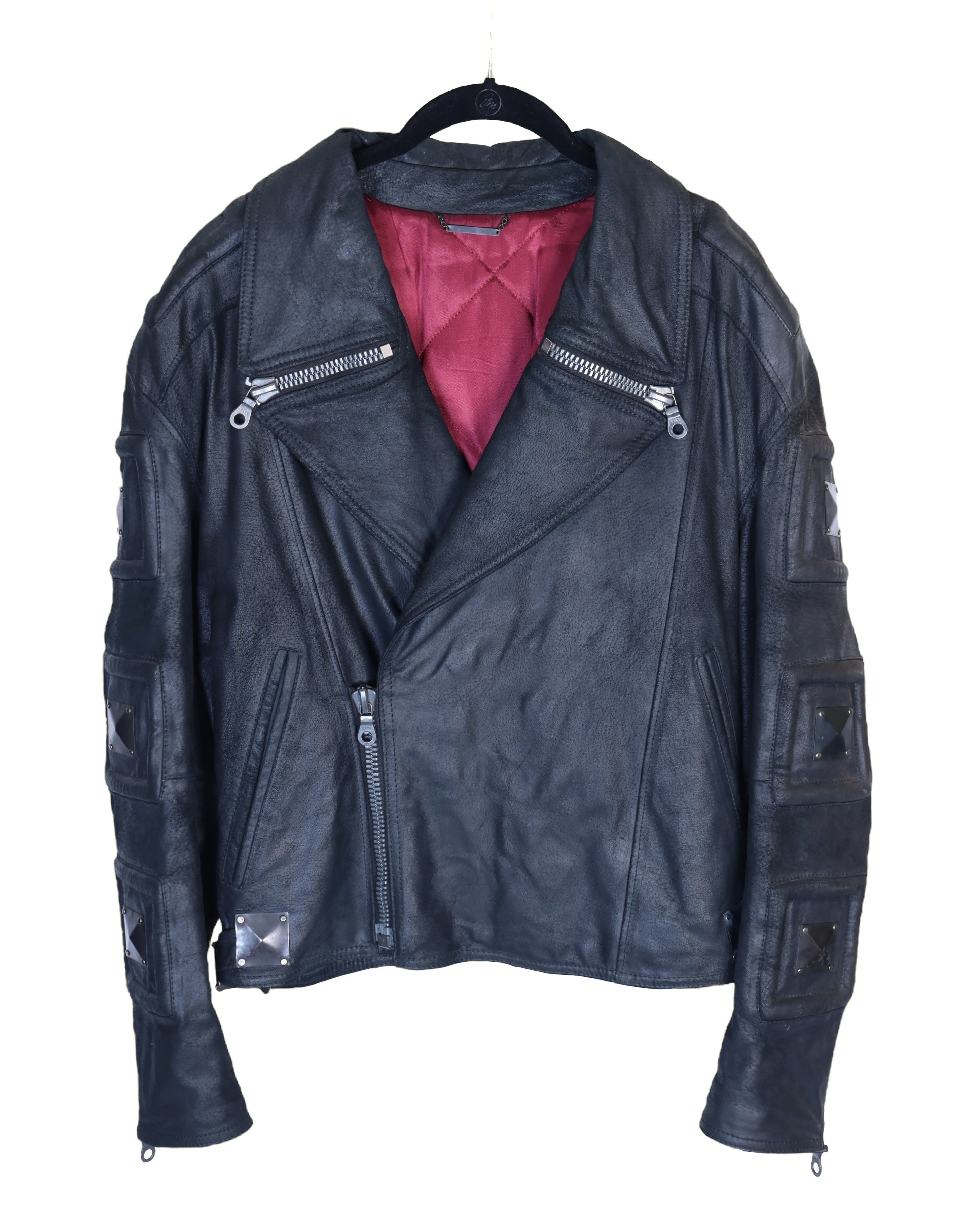 La Matta leather Jacket with metallic embellishment