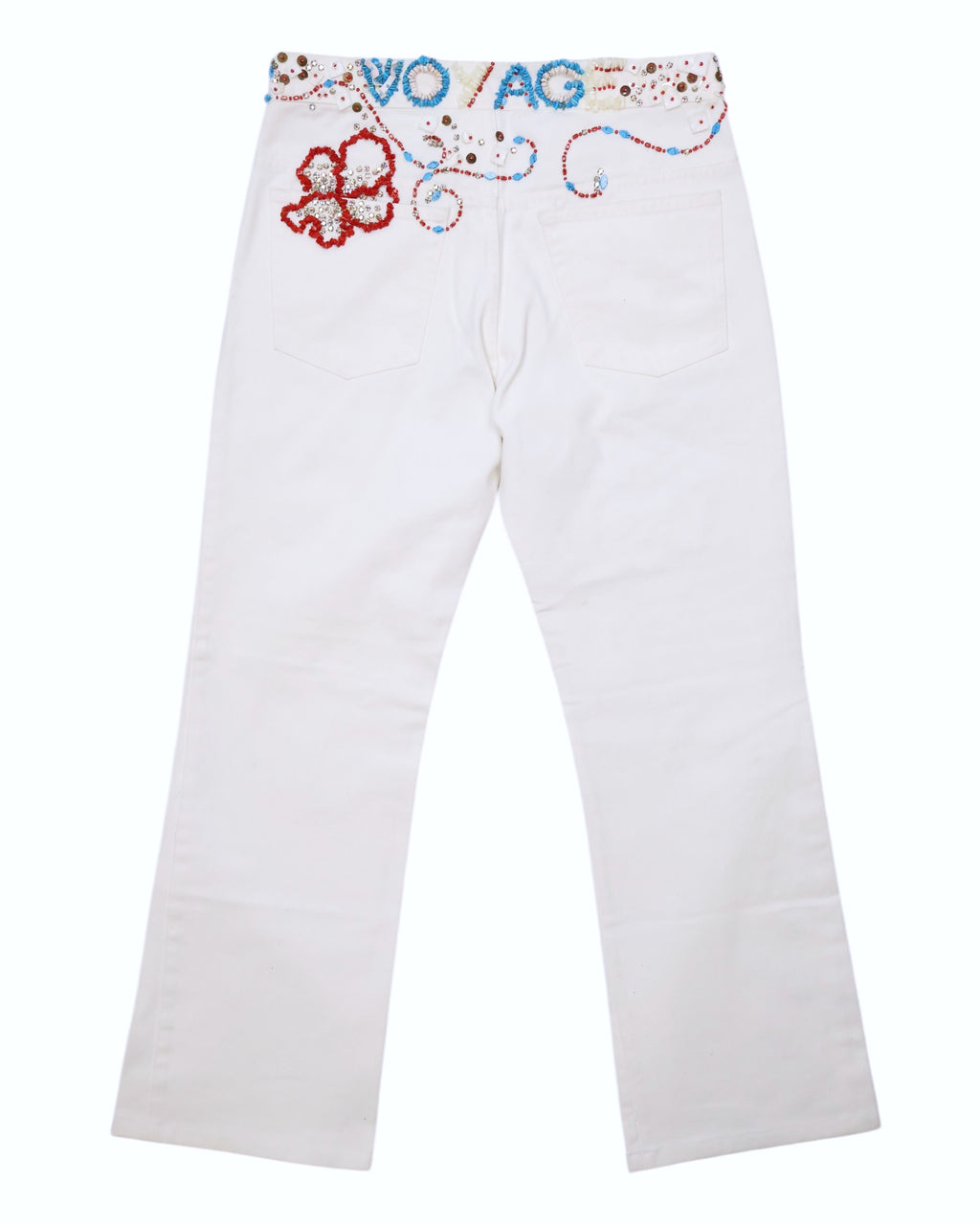 Voyage Mazzilli Michielsens white jeans with stone embroidery