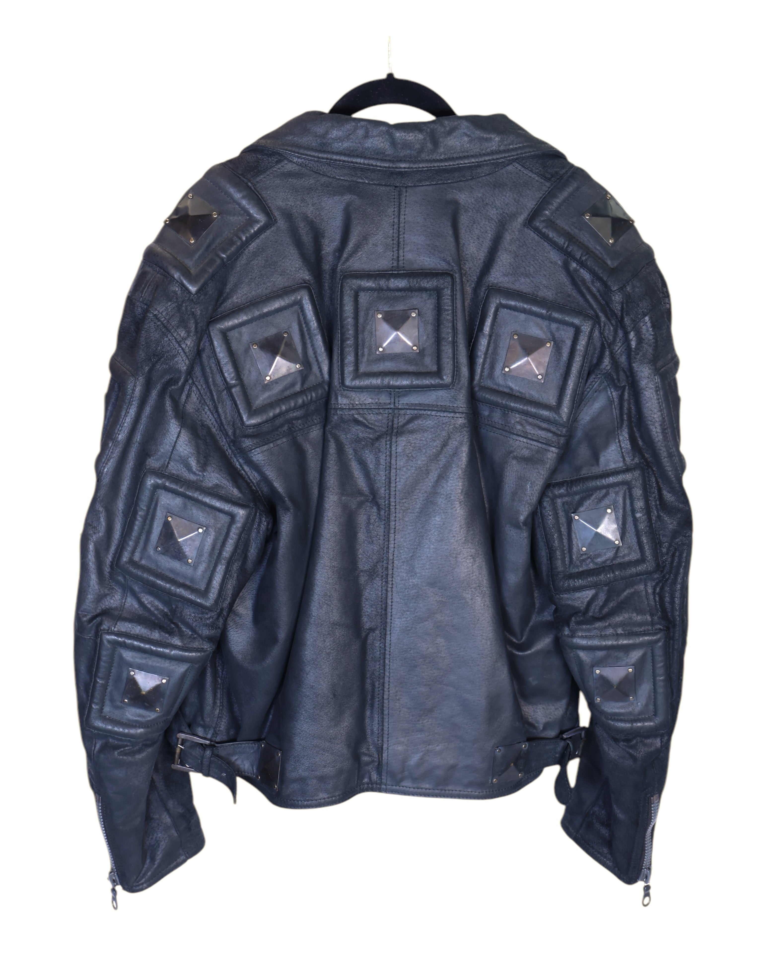 La Matta leather Jacket with metallic embellishment