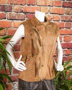 Christian Peau tan-beige leather vest