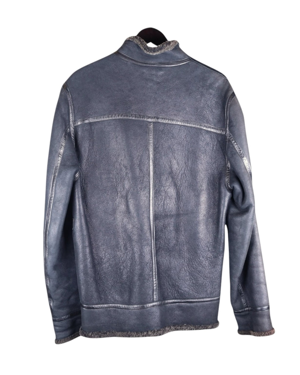 Bill Tornade leather pullover with wool lining
