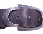 Dolce & Gabbana brown leather belt with red and white stiches