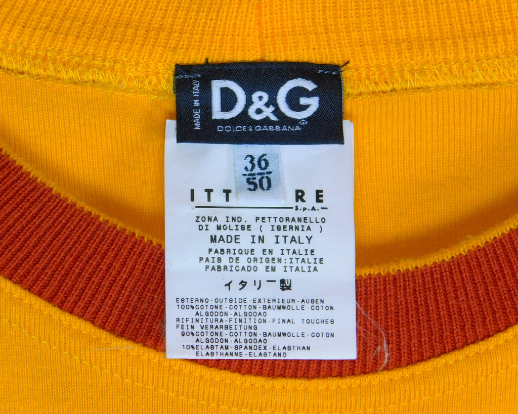 Dolce Gabbana yellow shirt
