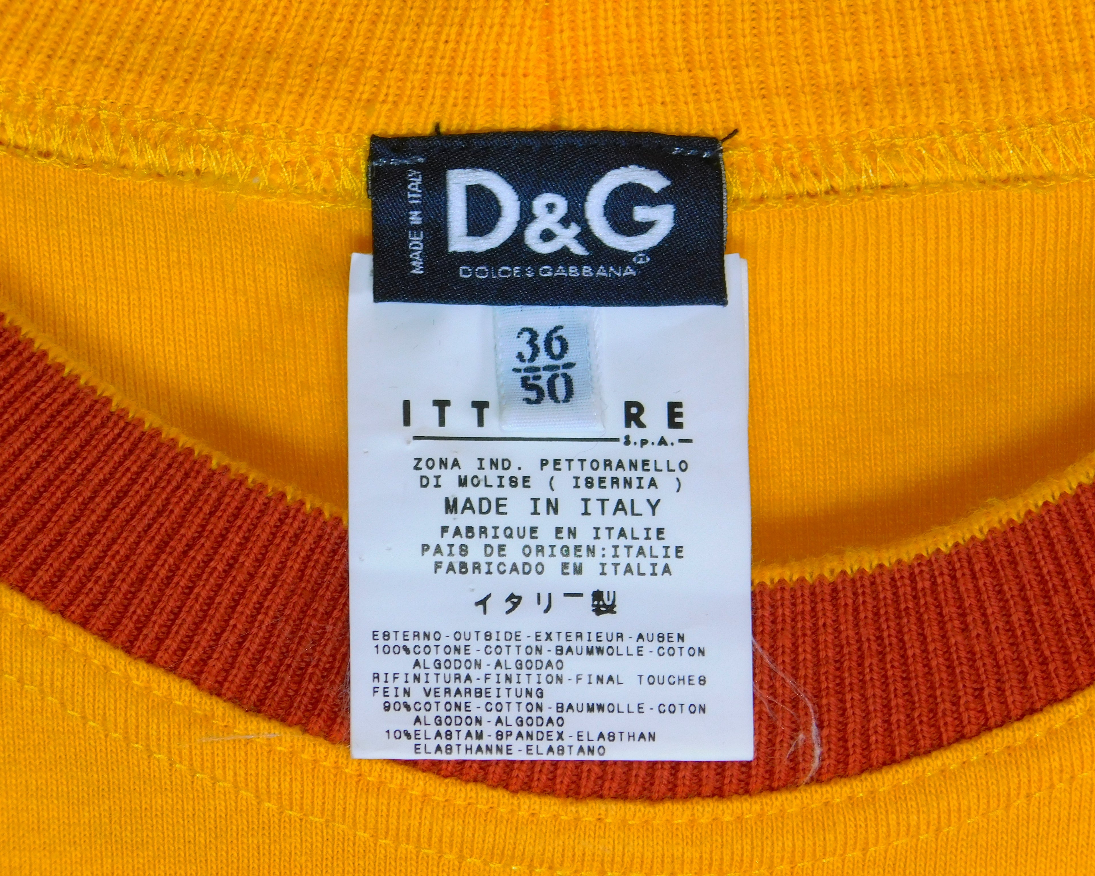 Dolce Gabbana yellow shirt