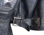 La Matta leather Jacket with metallic embellishment