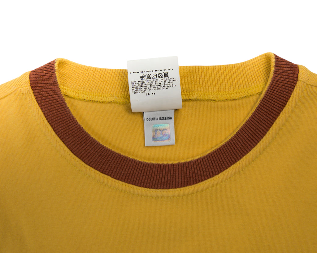 Dolce Gabbana yellow shirt
