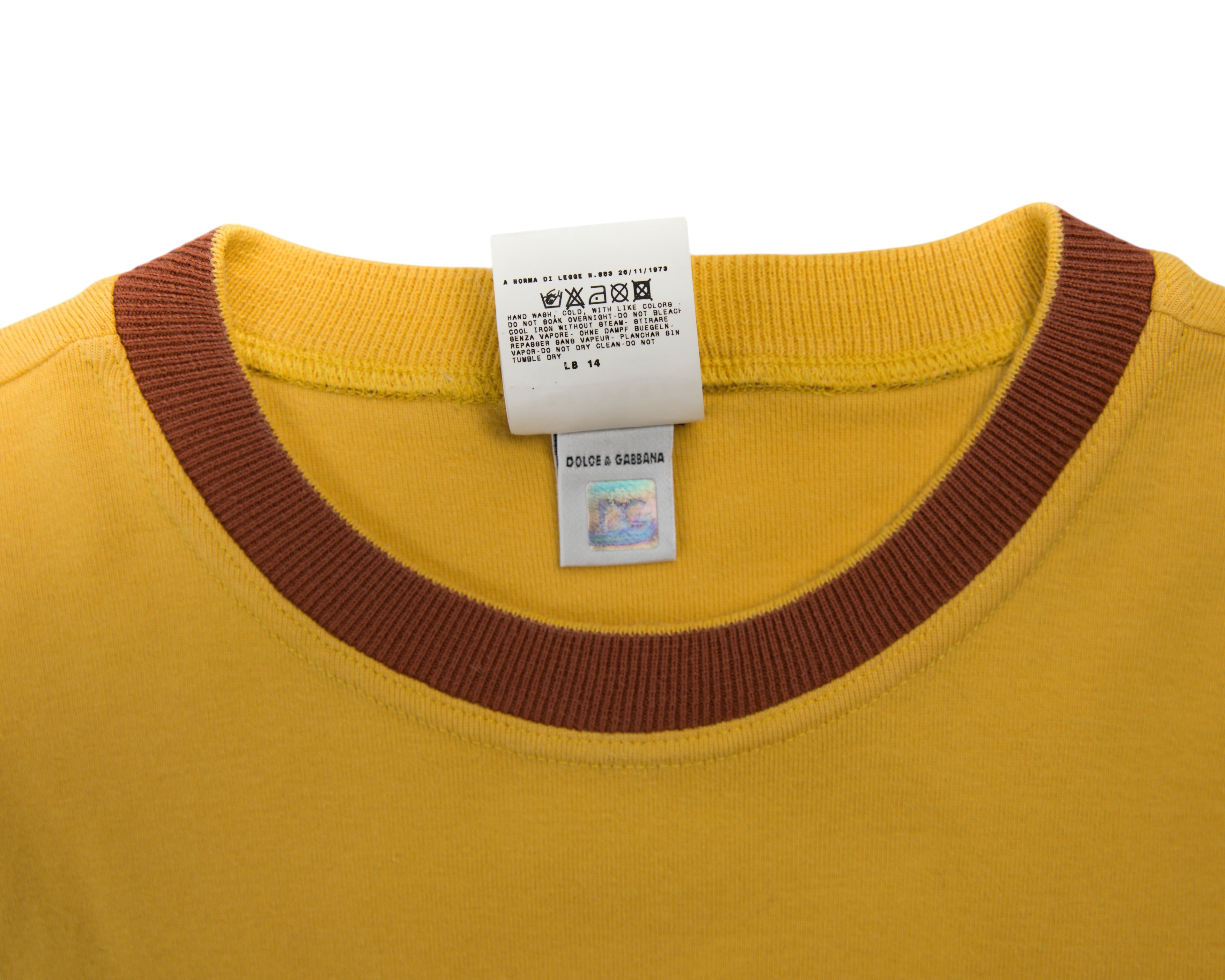 Dolce Gabbana yellow shirt