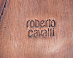 Roberto Cavalli tan-brown santiag boots with stitching details