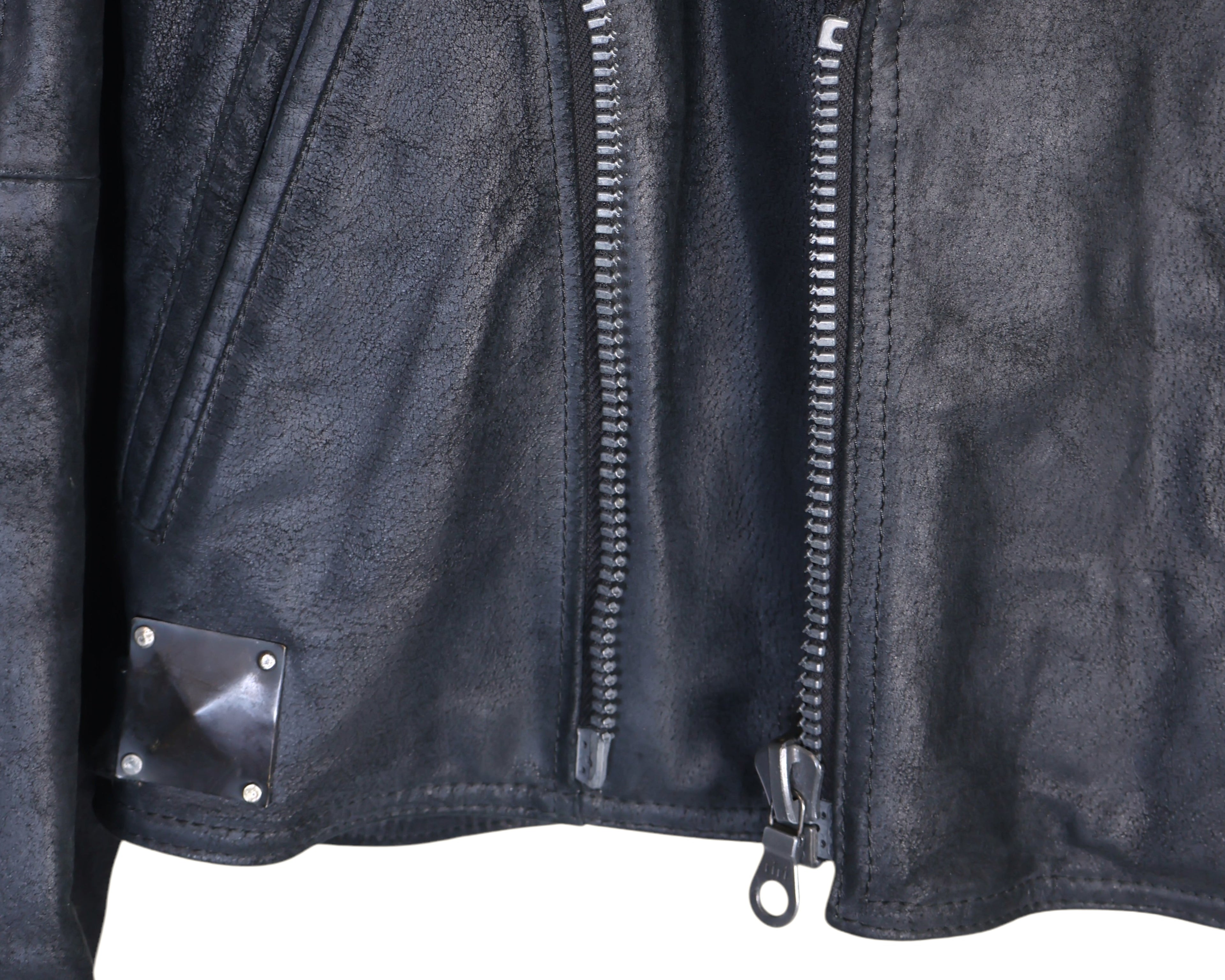 La Matta leather Jacket with metallic embellishment