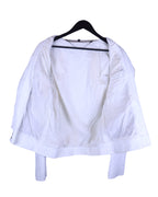 Roberto Cavalli white leather jacket