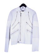 Roberto Cavalli white leather jacket
