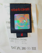 Roberto Cavalli white leather jacket