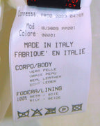 Roberto Cavalli white leather jacket