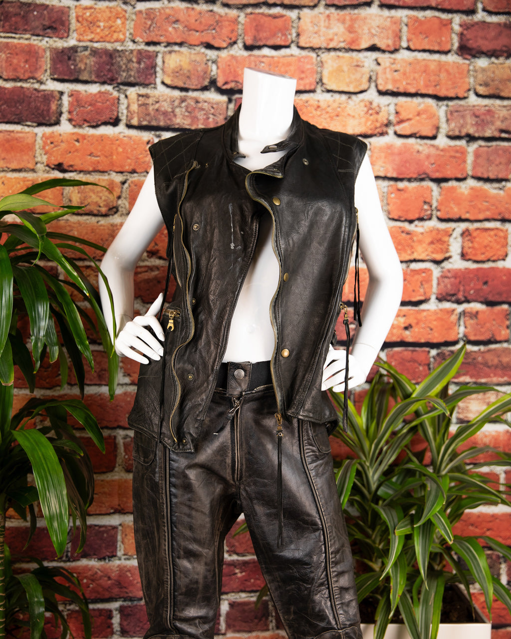 Christian Peau black leather vest