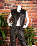 Christian Peau black leather vest