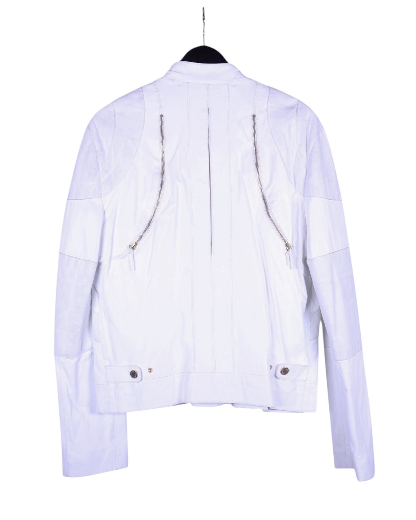 Roberto Cavalli white leather jacket