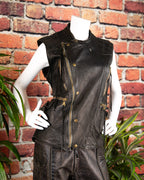 Christian Peau black leather vest