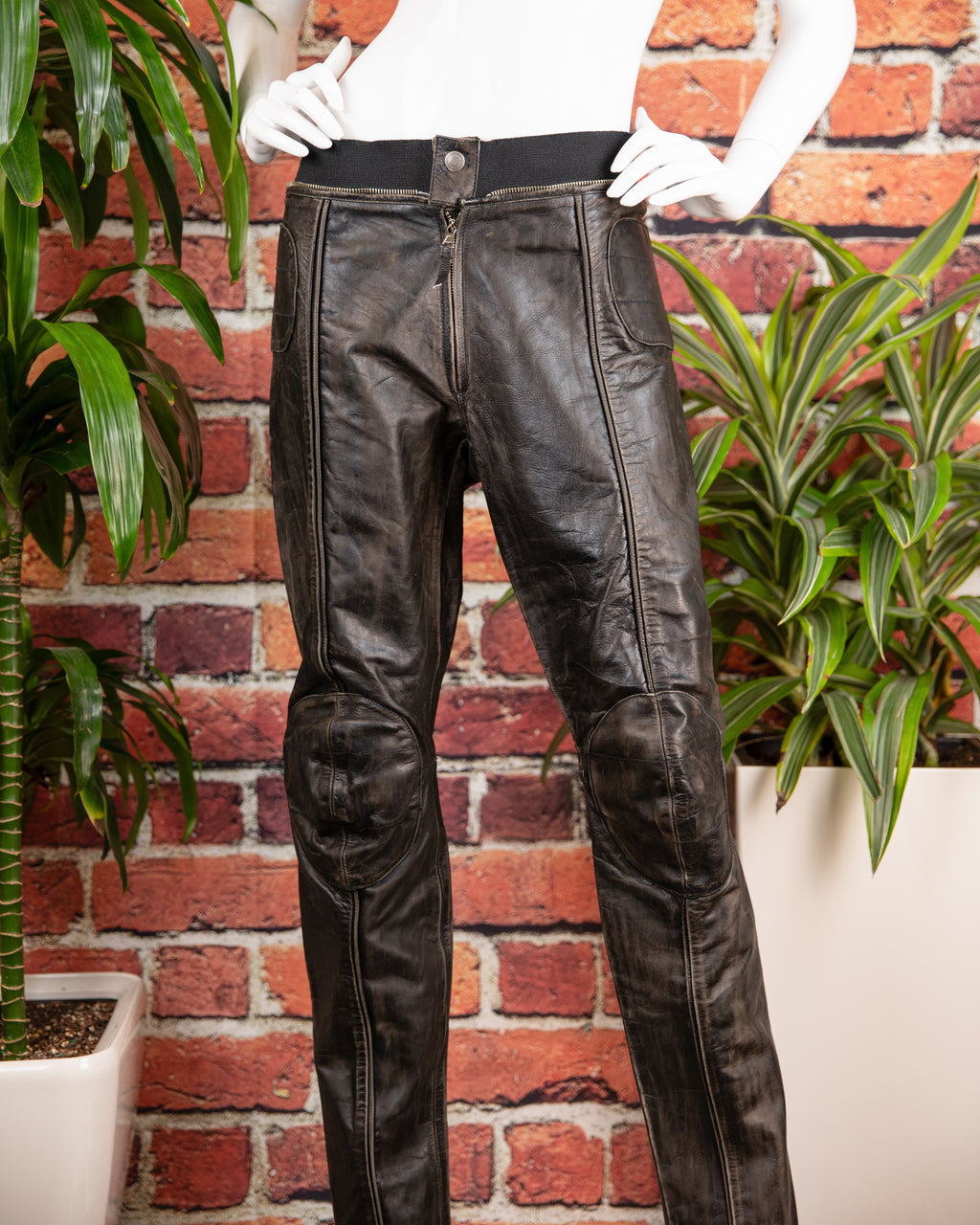Jean Paul Gautier 90s black leather pants