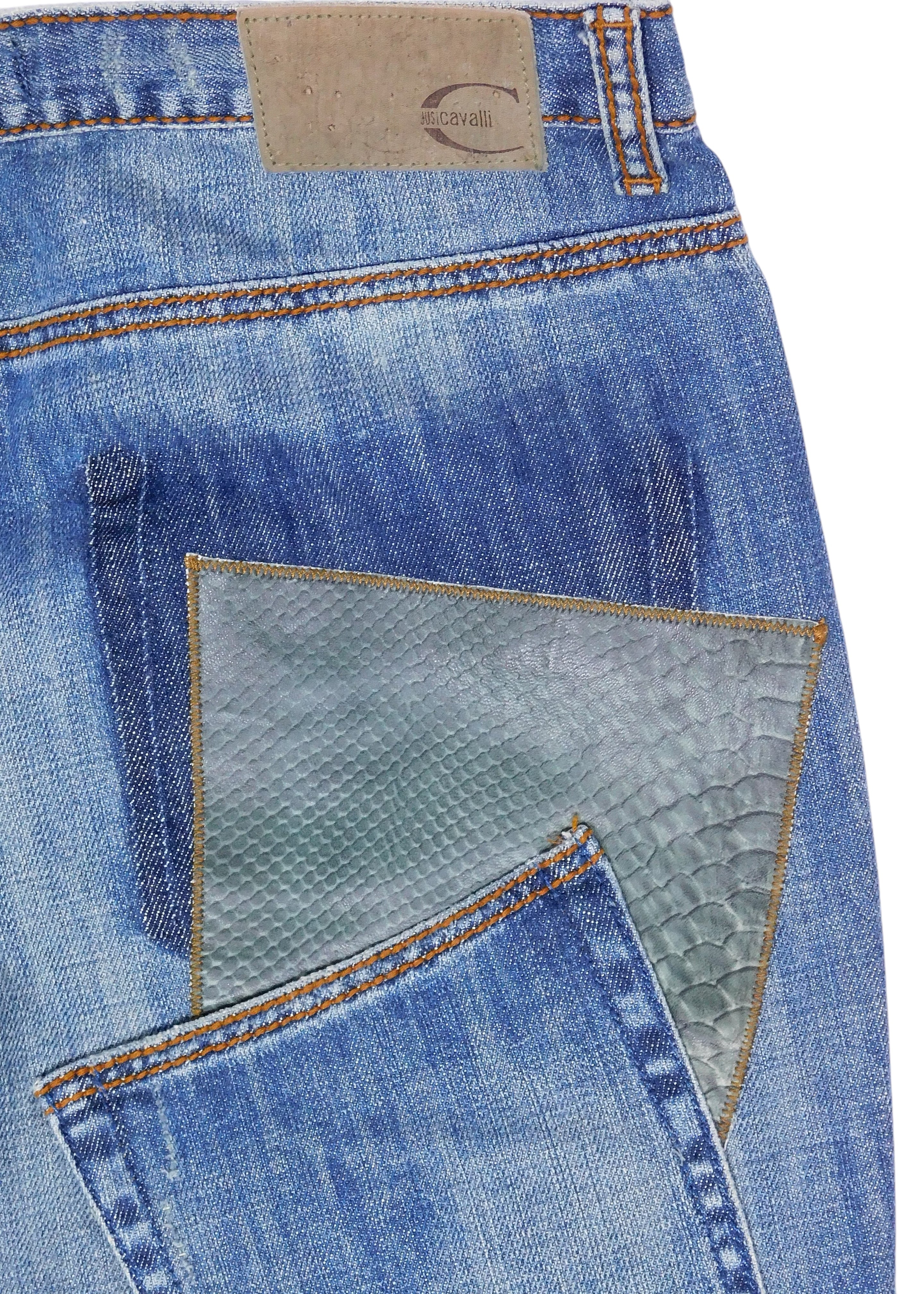 Roberto Cavalli patchwork jeans