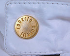 Roberto Cavalli white leather jacket