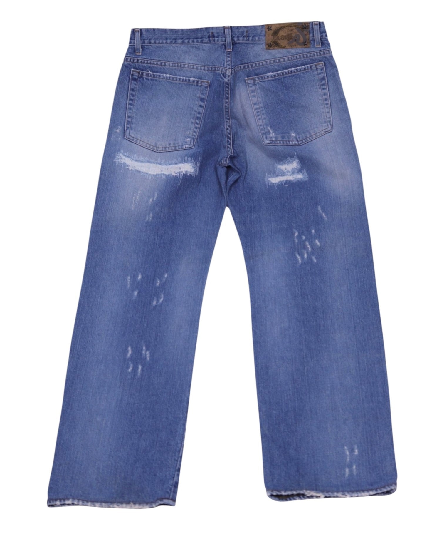 Roberto Cavalli ripped jeans with charms