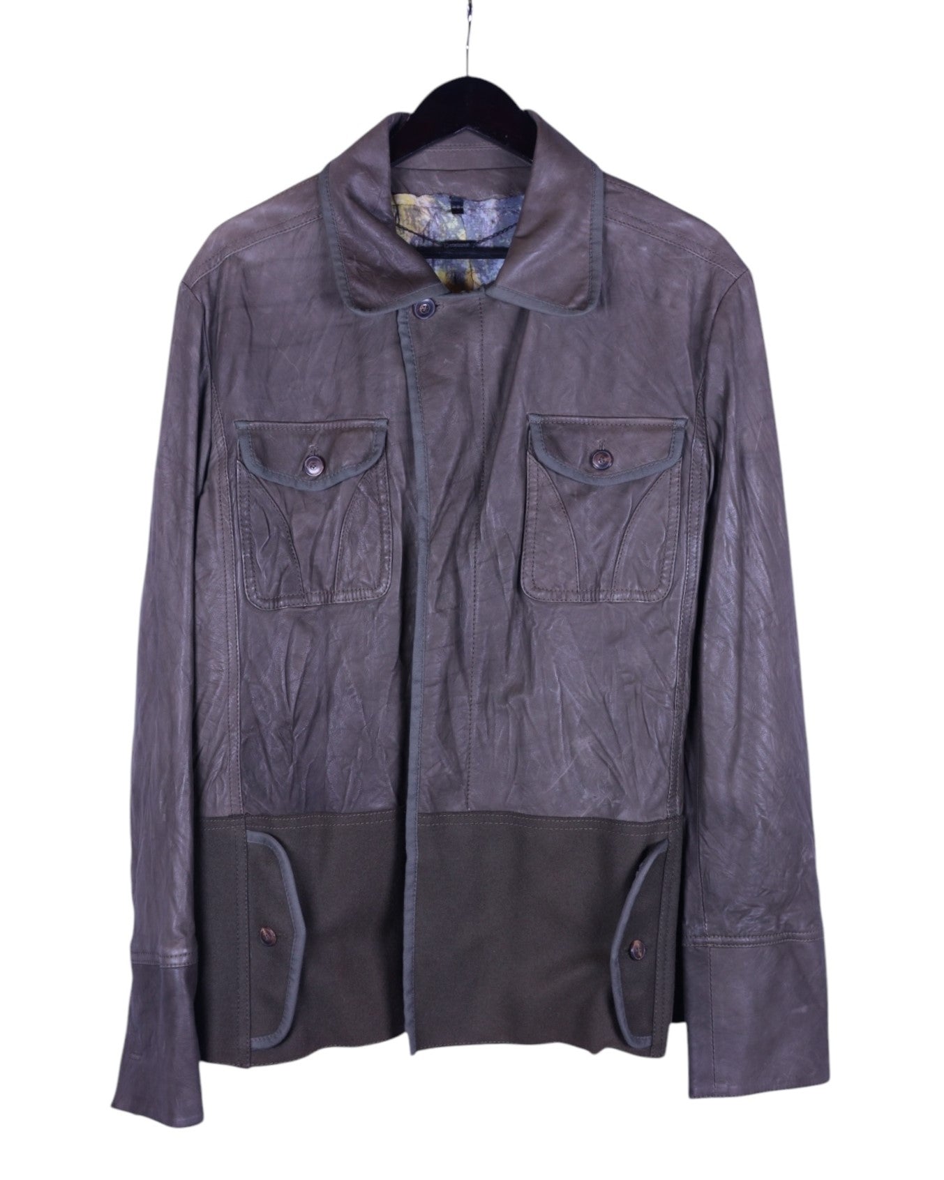 Roberto Cavalli leather jacket with silk lining