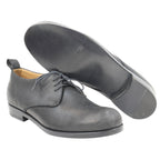 Jil Sander Black matte leather derby shoes