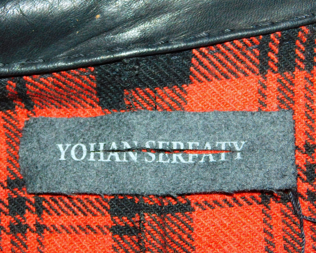Yohan Serfaty Bonded leather & wool jacket