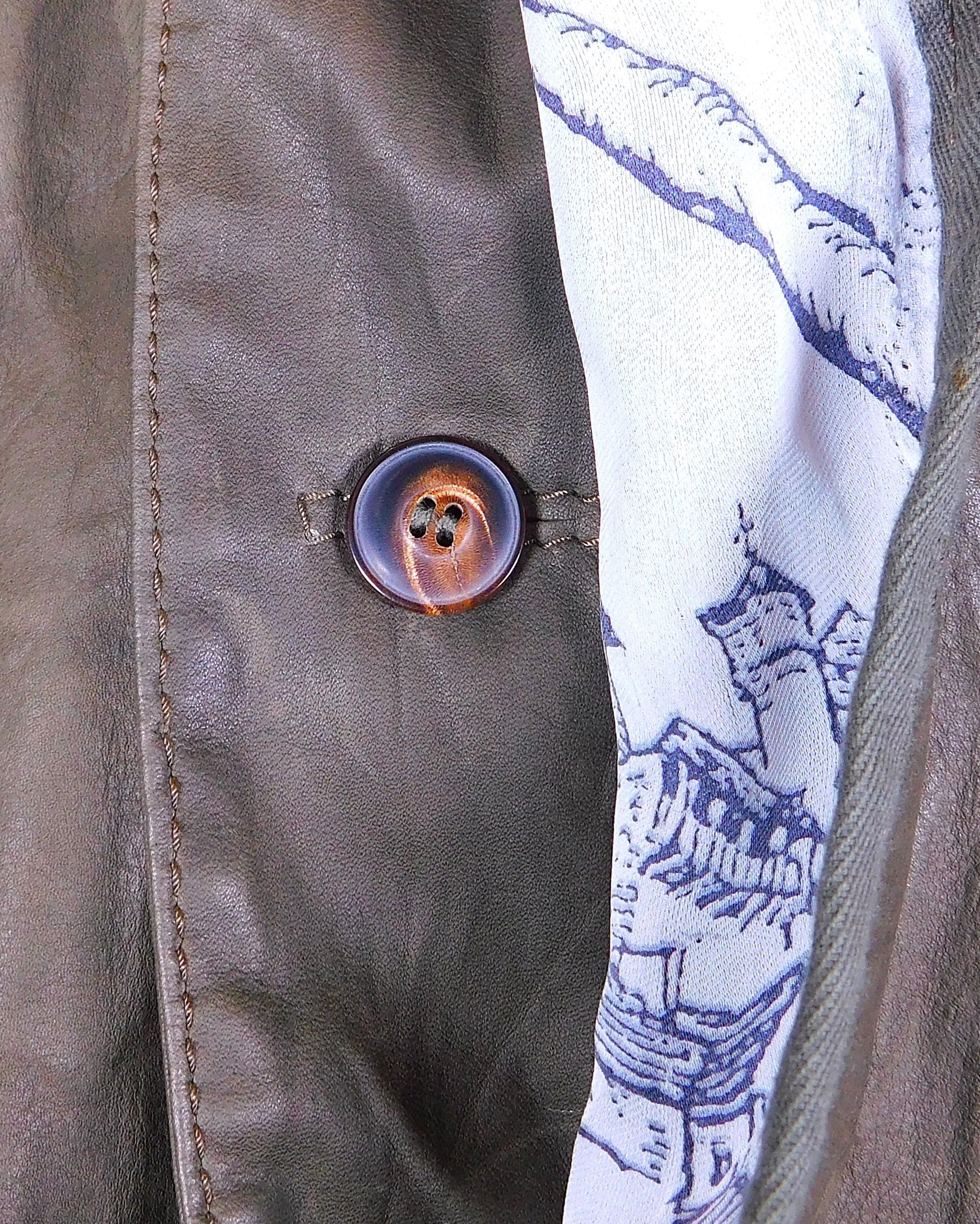 Roberto Cavalli leather jacket with silk lining