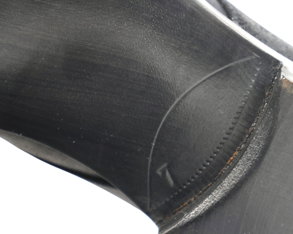 Jil Sander Black matte leather derby shoes