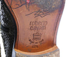 Roberto Cavalli green python leather santiag boots
