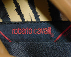 Roberto Cavalli green python leather santiag boots