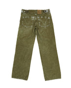 Dolce & Gabbana green pants with washed white effect